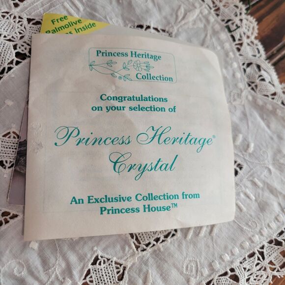 Vintage Princess House Heritage Handblown Etched Crystal Drinking Pitcher 10" - Picture 9 of 10